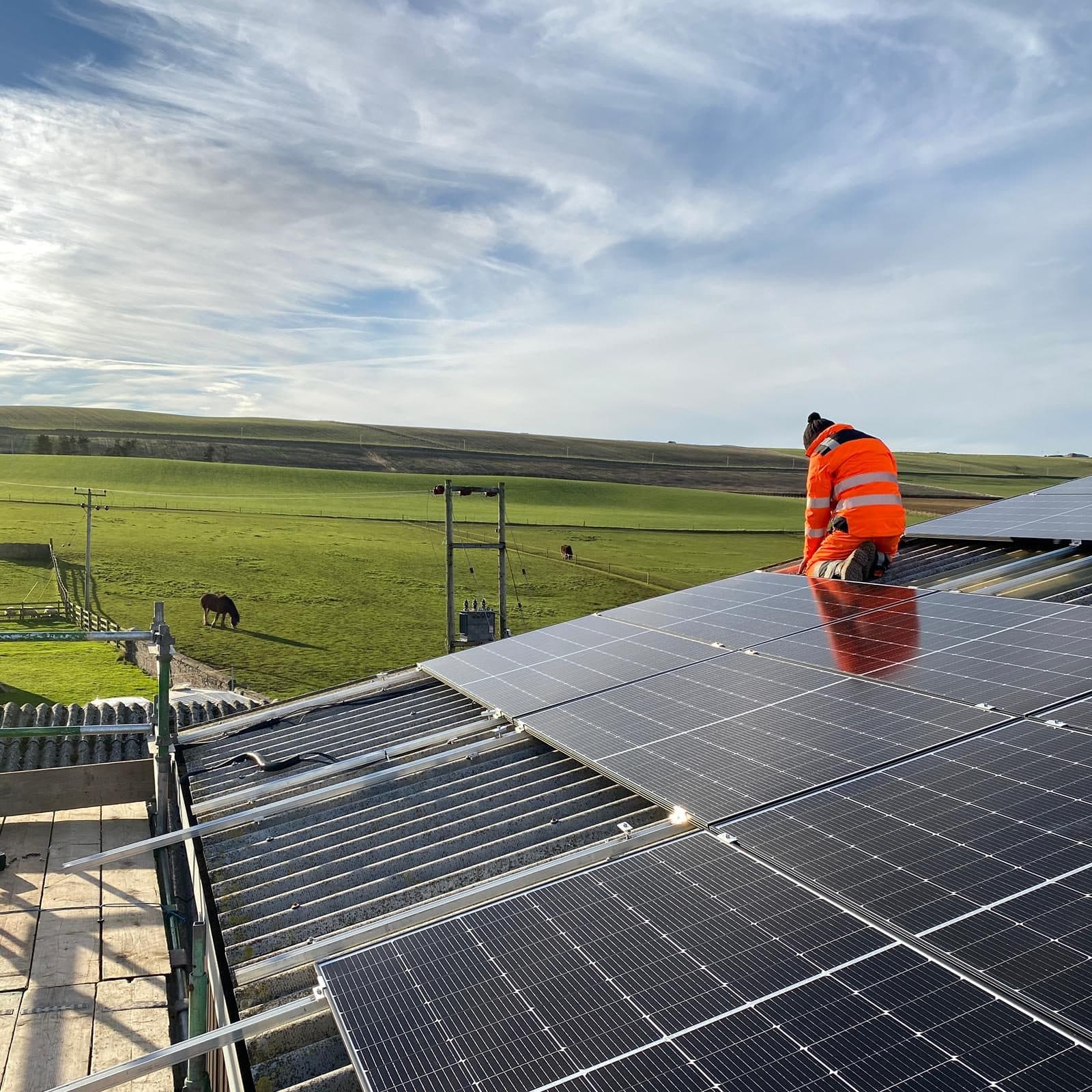 Solar array installed by GMC at Marshall Meadows