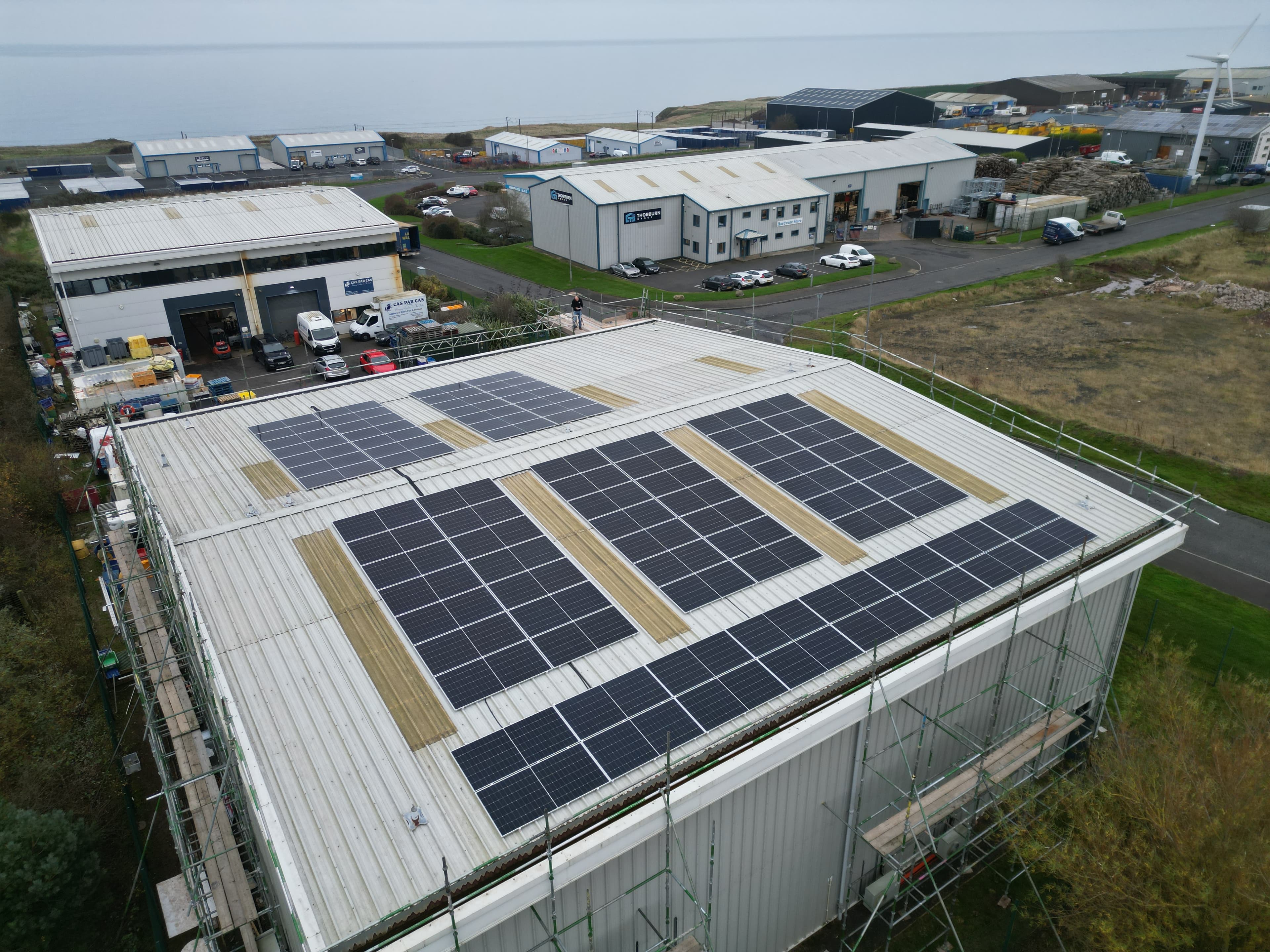 Berwick Shellfish solar installation in Northumberland